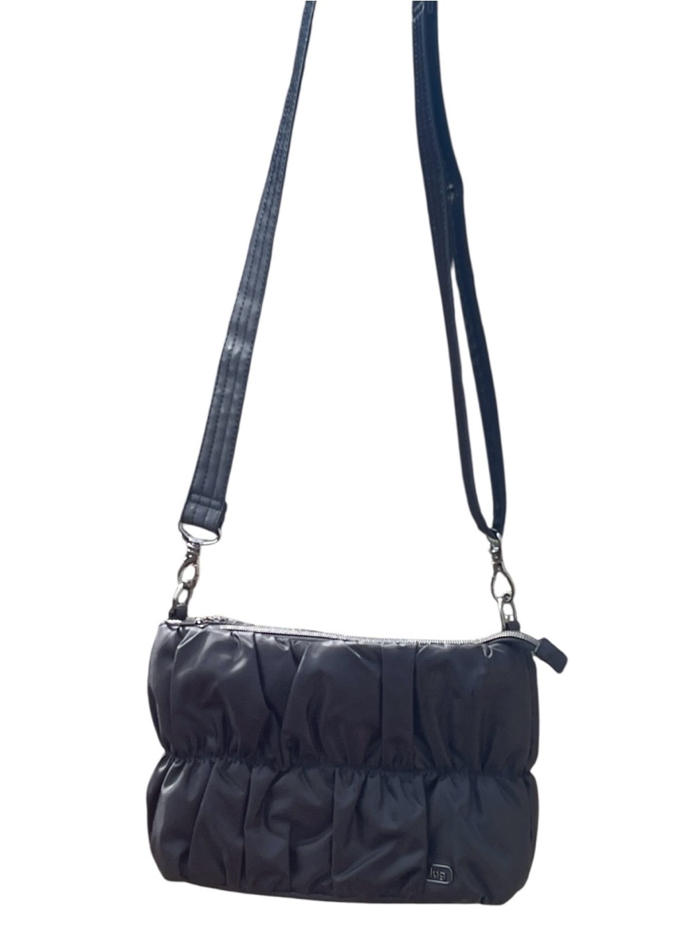 Lug Flounce Black Quilted Crossbody Bag Lightweight Travel Bag